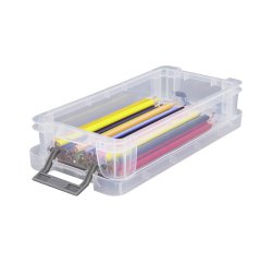 Caja de almacenamiento apilable de plástico WHITEFURZE Allstore de 0,75 L - Paquete de 5
