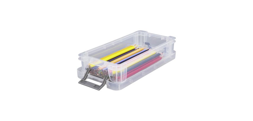 Plastic storage box 0,75 liter WHITEFURZE colorless - set of 5