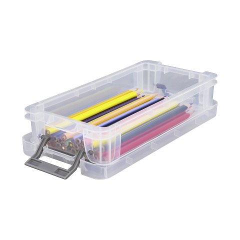 Caja de almacenamiento apilable de plástico WHITEFURZE Allstore de 0,75 L - Paquete de 5