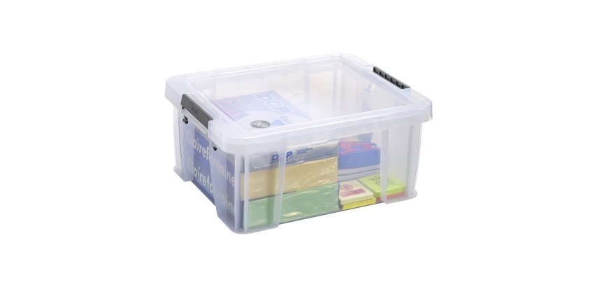 Plastic storage box 24 liter WHITEFURZE colorless 