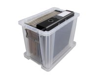 Caja de almacenamiento apilable de plástico WHITEFURZE Allstore de 18.5 L