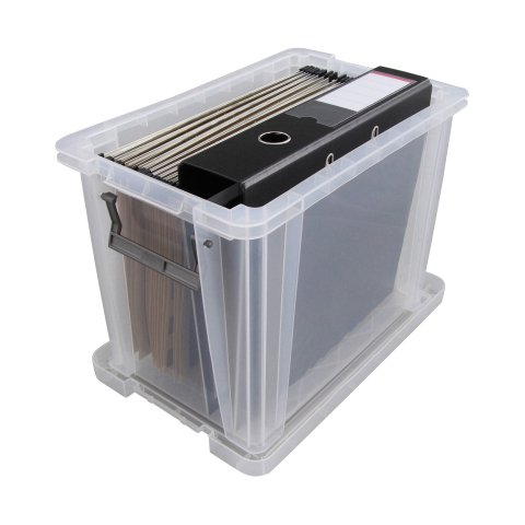 Caja de almacenamiento apilable de plástico WHITEFURZE Allstore de 18.5 L