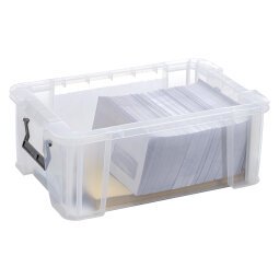Plastic storage box 15 liter WHITEFURZE colorless 