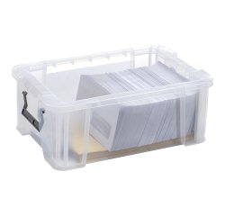 Caja de almacenamiento apilable de plástico WHITEFURZE Allstore de 15 L