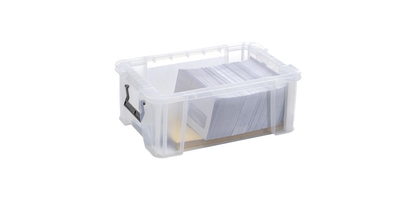 Plastic storage box 15 liter WHITEFURZE colorless 