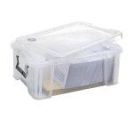 Caja de almacenamiento apilable de plástico WHITEFURZE Allstore de 15 L