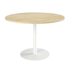 Table ronde plateau diamètre 120 cm Intuitiv pied colonne métal