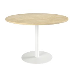 Table ronde plateau diamètre 120 cm Intuitiv pied colonne métal