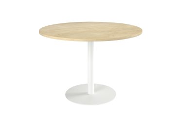 Table ronde plateau diamètre 120 cm Intuitiv pied colonne métal