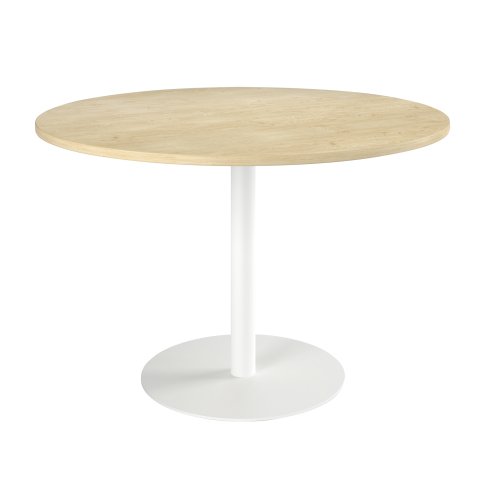 Mesa redonda Intuitiv' roble claro Ø 120 cm pata central metal