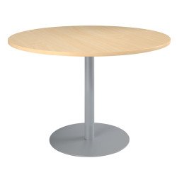 Table de réunion ronde piètement colonne métal Excellens