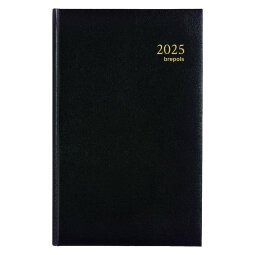 Agenda journalier Brepols Travers Carré - année 2025 - 14 x 21,4 cm noir