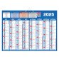 Calendrier semestriel mural année 2025 / 2026 - 16 mois - 40,5 x 55 cm