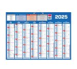 Calendrier semestriel mural année 2025/2026 - 16 mois - 40,5 x 55 cm