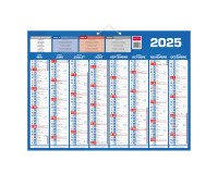 Calendrier semestriel mural année 2025/2026 - 16 mois - 40,5 x 55 cm