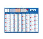 Calendrier semestriel mural année 2026/2027 - 16 mois - 40,5 x 55 cm