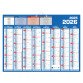 Calendrier semestriel mural 16 mois - 40,5 x 55 cm - 2026/2026