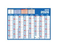 Calendrier semestriel mural 16 mois - 40,5 x 55 cm - septembre 2025 décembre 2026