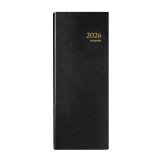 Agenda journalier Brépols Euros / Centimes Long - année 2026 - 13 x 33 cm noir