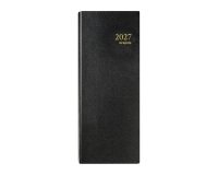 Agenda journalier Brépols Euros / Centimes Long - année 2027 - 13 x 33 cm noir