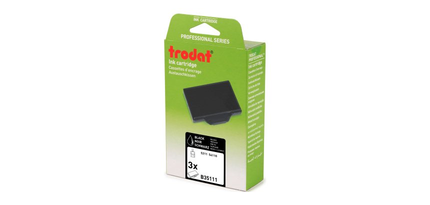 Cassette d'encrage Trodat Professional Line 5211 - noire - Lot de 3