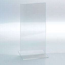 Table display Déflecto double-sided 1/3 of A4 translucent