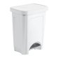 White rectangular plastic bucket with pedal 25 L 