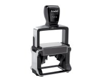 Trodat Metal line 5206 sello con texto personalizado 7 líneas 56 x 33 mm monocromo