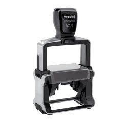 Trodat Metal line 5206 sello con texto personalizado 7 líneas 56 x 33 mm monocromo