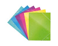 Folder with 3 flaps and elastic closing Leitz Wow ass. 24 x 31 cm back 2,4 cm
