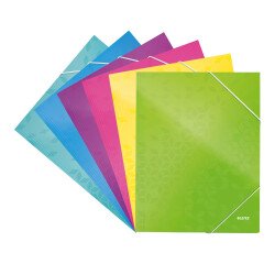Folder with 3 flaps and elastic closing Leitz Wow ass. 24 x 31 cm back 2,4 cm