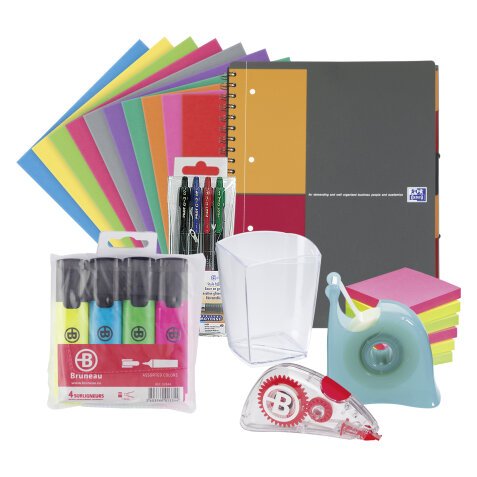 Pack office supplies for home office 