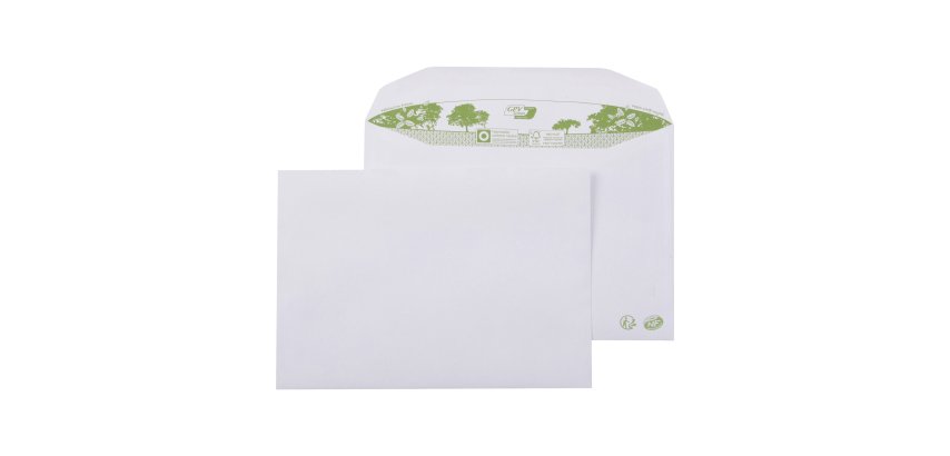 Recycled envelope for automatic insertion - 162 x 229 mm 80 g - No window - Gummed flap - GPV ERAPURE - Box of 500