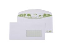Sobre para máquinas de inserción automática 114 x 229 mm ERAPURE 80 g con ventana 45x100, solapa autoadhesiva - Caja de 1000
