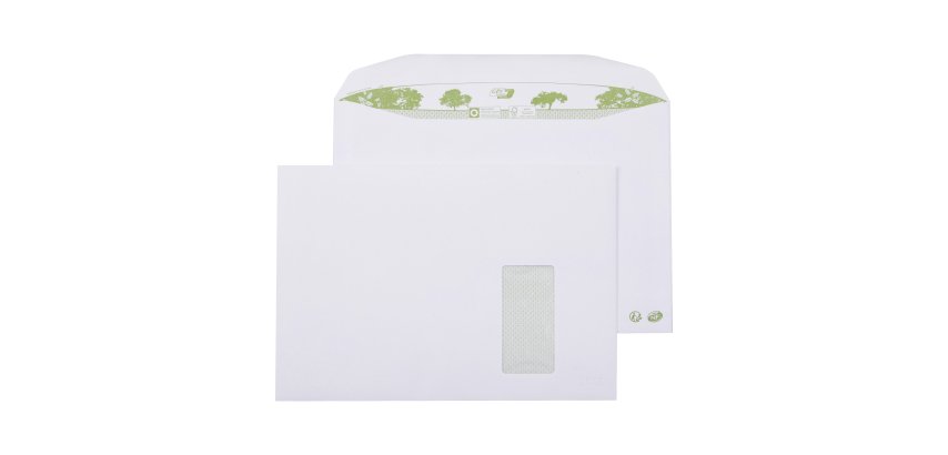 Recycled envelope for automatic inserting - 229 x 324 mm 90 g - Window 105 x 50 - Gummed flap - GPV ERAPURE - Box of 250