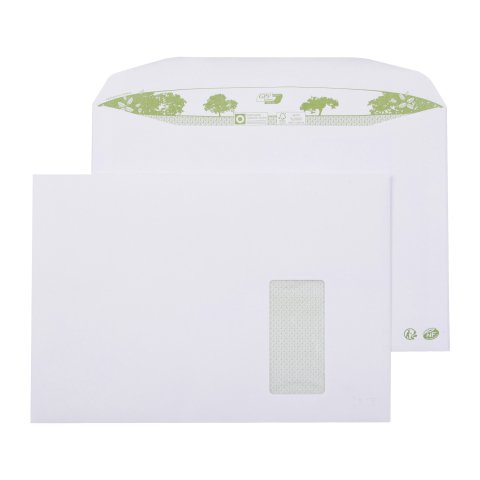 Sobre para máquinas de inserción automática 229 x 324 mm ERAPURE 90 g con ventana 105 x 50, solapa autoadhesiva - Caja de 250