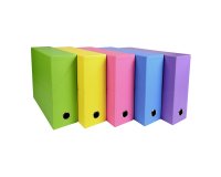 Klasseerdozen karton SALSA EXACOMPTA rug 9 cm asssortiment levendige kleuren 