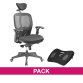 Ergonomisch thuiswerk Pack stoel Mikado + voetsteun Chrysalis