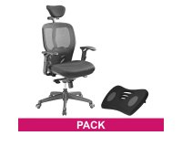 Pack ergonómico Sillón de oficina + Reposapiés