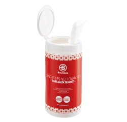 Toallitas limpiadoras para pizarra blanca Bruneau - caja de 100