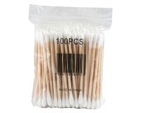 Bastoncillos de madera y algodón - paquete de 100