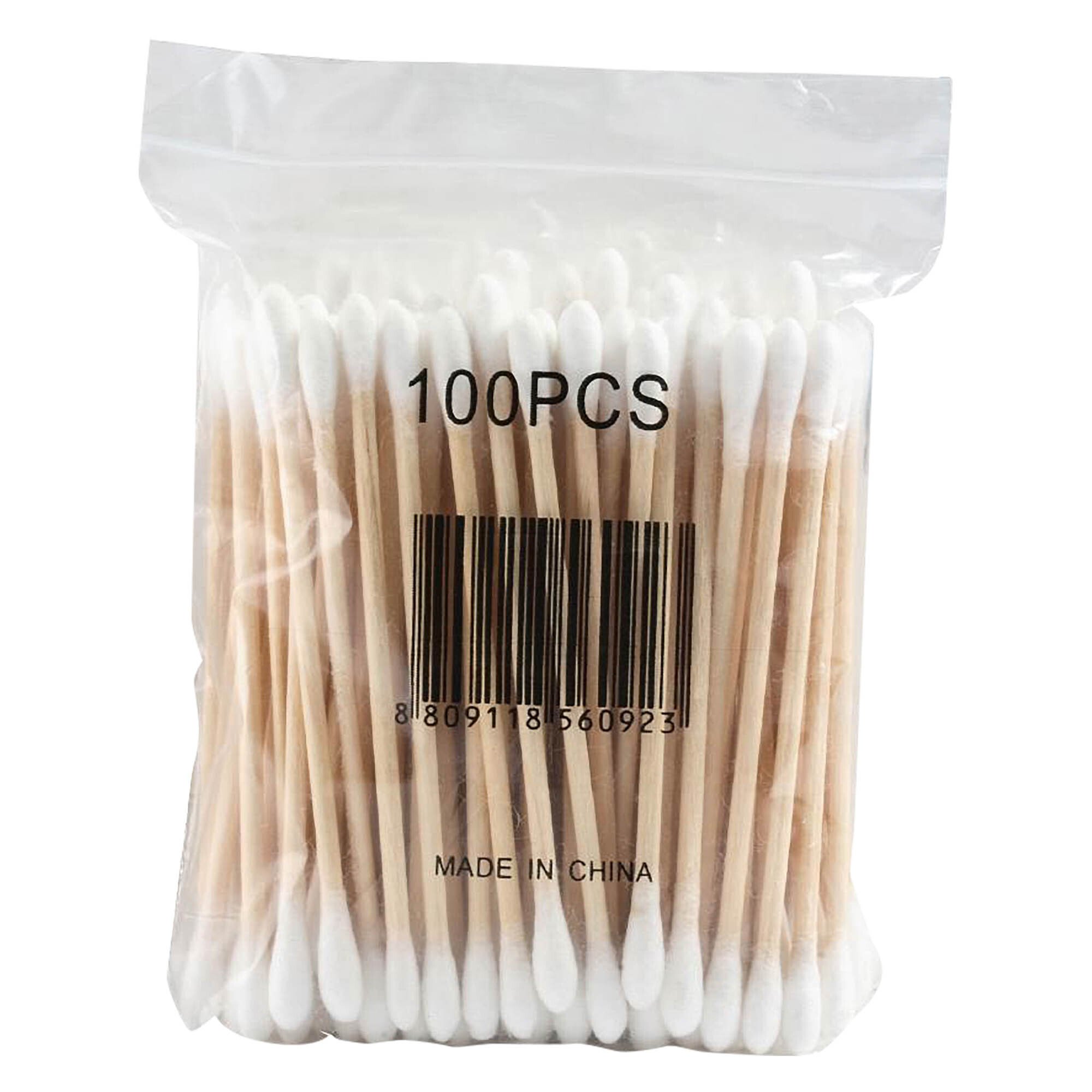 Lot De Bâtons En Bois Avec Coton Pointu - Applicateurs Ou Cotons-Tiges - 100 à 1000 Pièces