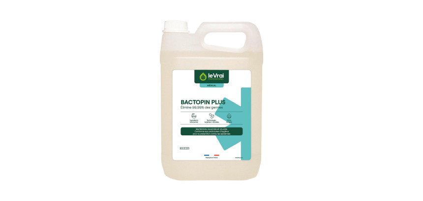Détergent désinfectant Le Vrai Bactopin plus Prêt à l'emploi - Bidon de 5 litres