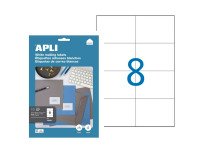 Doos van 80 adresetiketten Apli voor inkjet, laser en kopieermachine - wit 105 x 74 mm