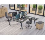 Conjunto de 2 mesas Eden Arco An 140 cm carbono 