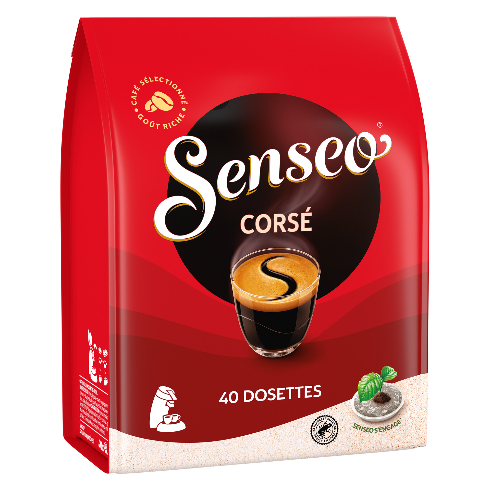 Dosettes de café Senseo Corsé - Paquet de 40 sur