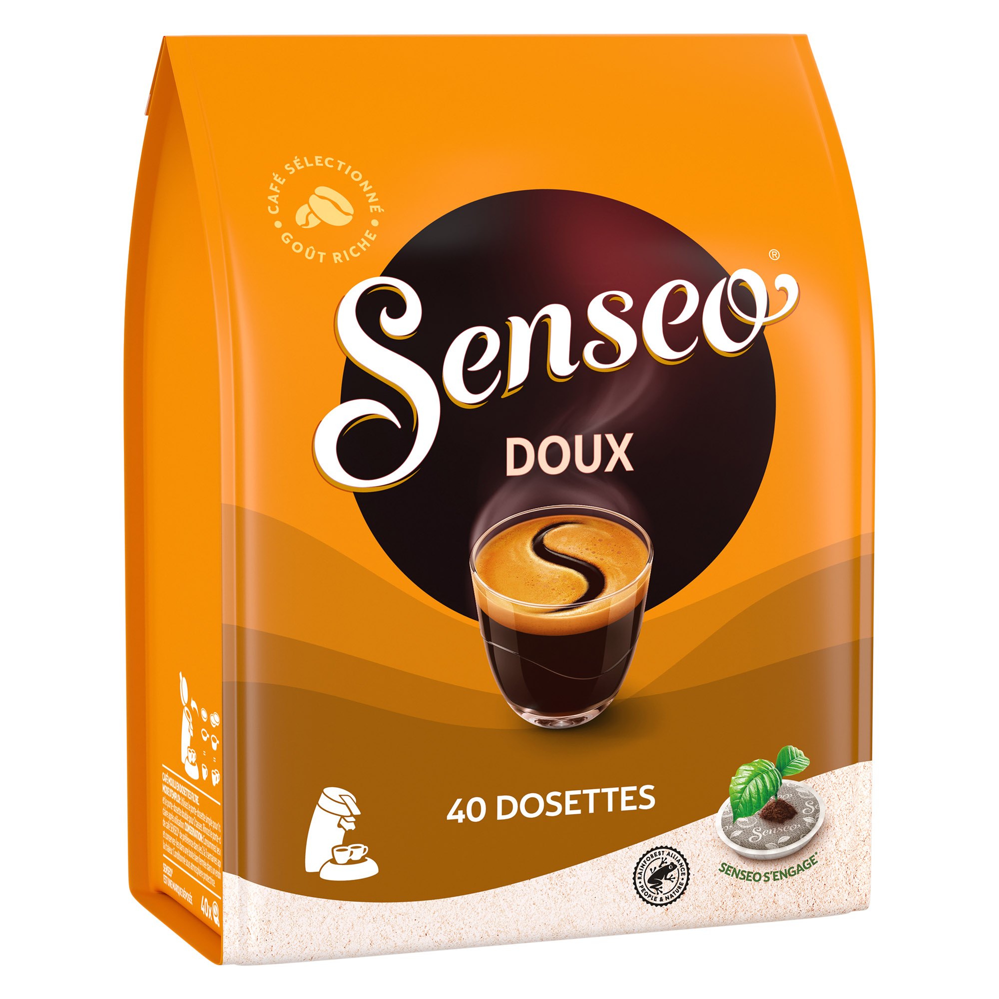 Senseo Doux sachet de 36 dosettes de café