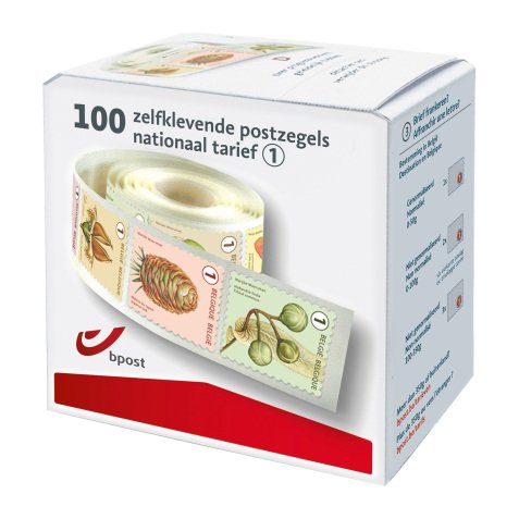 Doos van 100 postzegels boomvruchten mix 50 g NON Prior Nat 1 (België). (Dit artikel wordt niet opgenomen bij de berekening van eventuele verzendkosten en geeft geen recht op een geschenk)