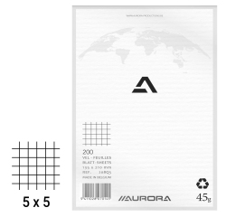 Notizblock Aurora A5 148 x 210 mm 5 x 5 200 Blatt
