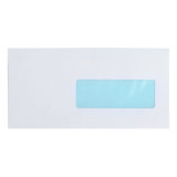 Enveloppe 114 x 229 mm Bruneau 80 g - patte autocollante avec fenêtre blanche - Boîte de 500